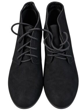 Arizona Jean Company Black Suede Lace-Up Women's Ankle Boots